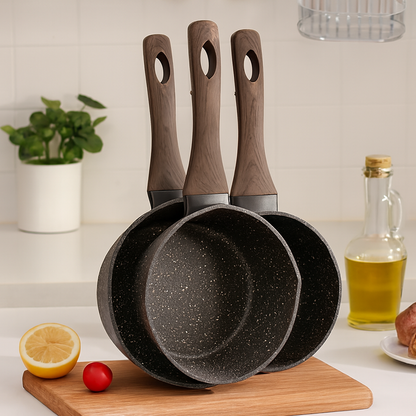 3 CASSEROLES EN GRANITE