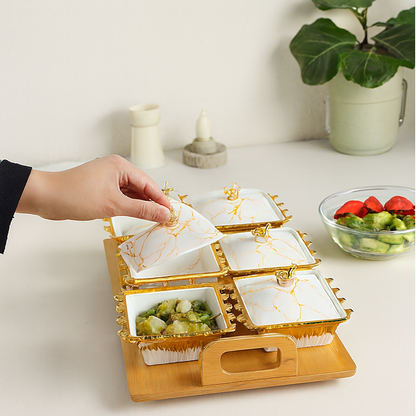 SET 6 POTS EN PORCELAINE