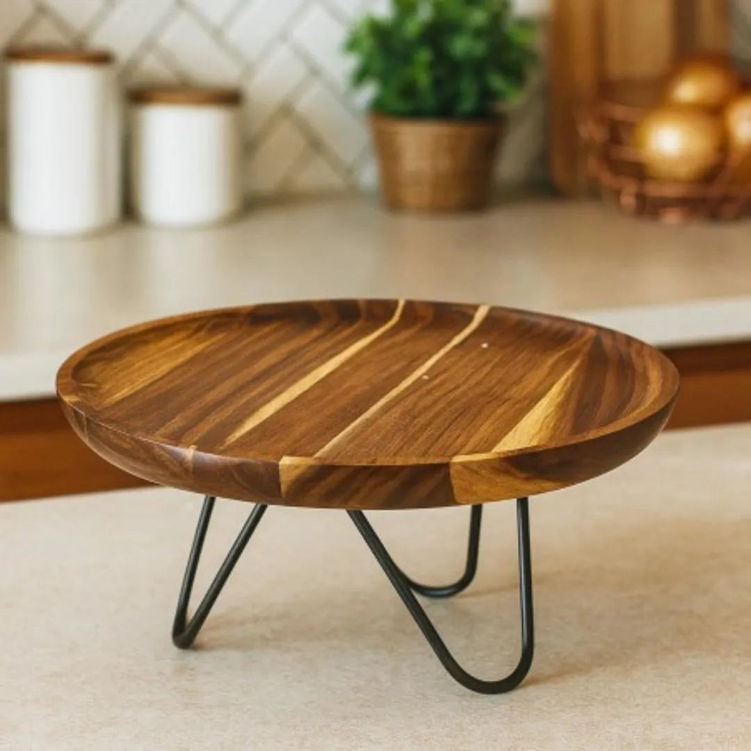 Lot de 3 Plateaux de Service en Bambou I Style Boho-Chic