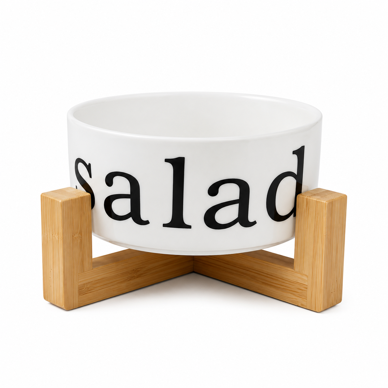 Bol à Salade Moderne I Support en Bambou