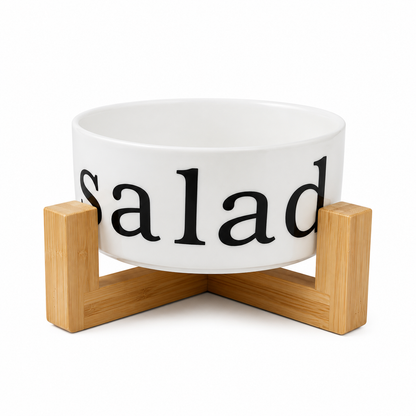 Bol à Salade Moderne I Support en Bambou