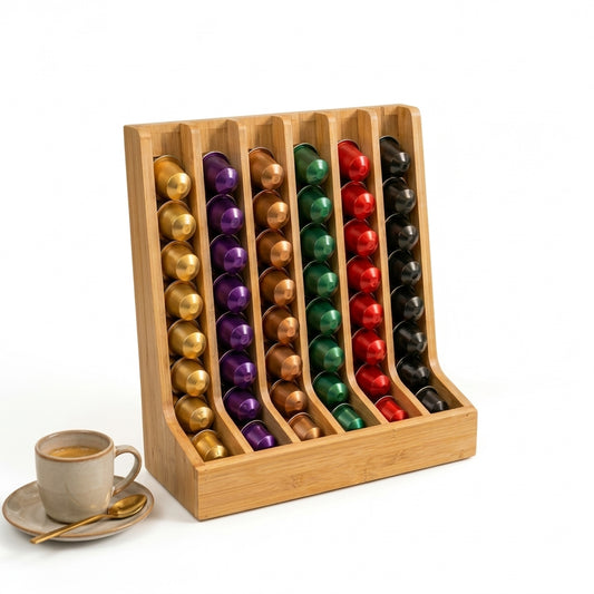 Tiroir En Bois Porte-Dosettes de Café I Capacité 8 Capsules