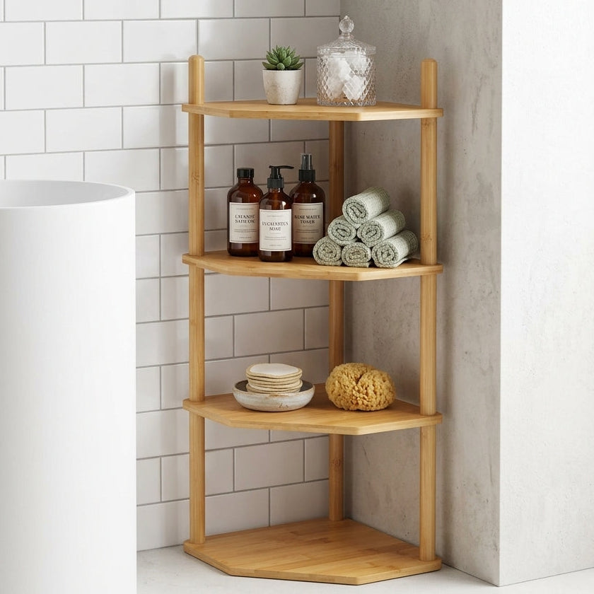 Étagère Polyvalente en Bambou I Multi-Usages