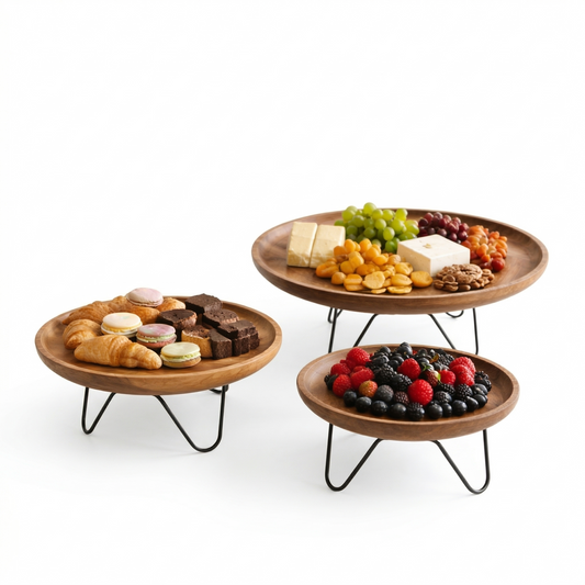 Set de 3 plateaux en bambou