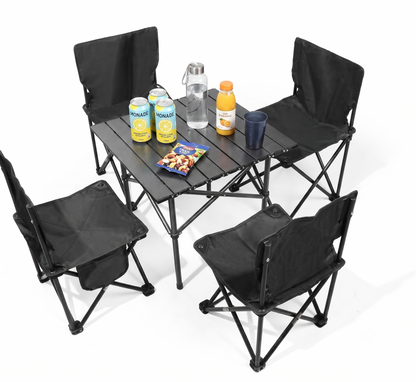Pack Table + 4 Chaises Pliantes Tout-Terrain