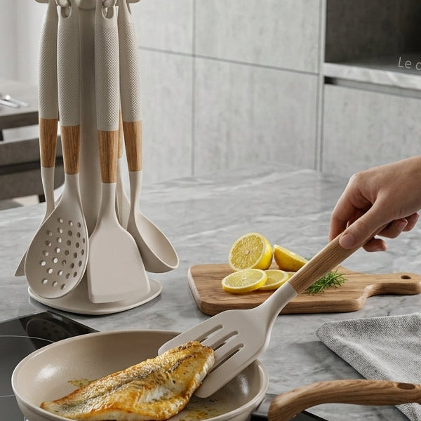 Set de 6 Ustensiles de Cuisine en Bambou