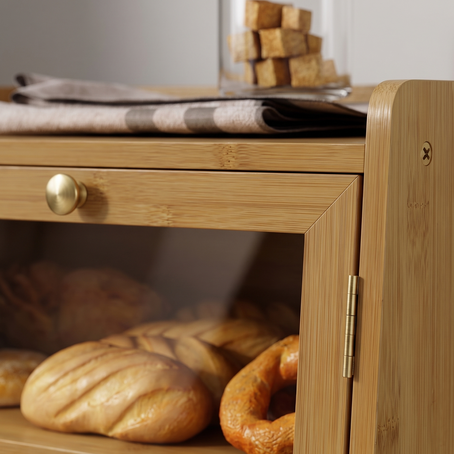 Coffret à pain en Bambou Naturel