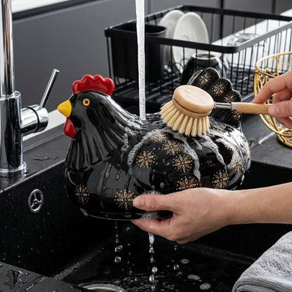 Panier à Œufs Poule en Céramique I Organisation moderne