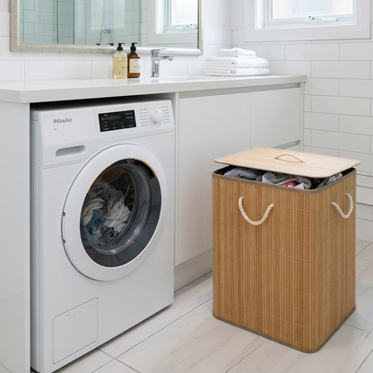 Panier à Linge En Osier I Poignées De Transport Faciles
