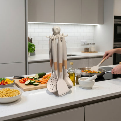 Set de 6 Ustensiles de Cuisine en Bambou