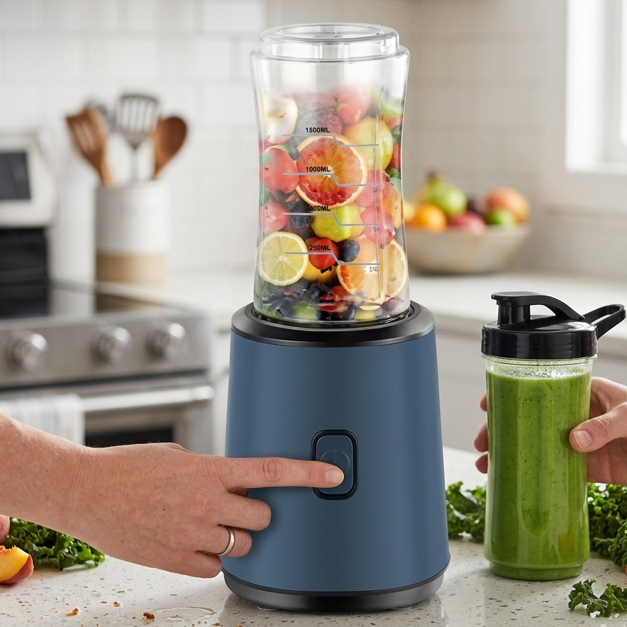 Mixeur Électrique 2 en 1 I 600ML avec Gobelet Portable