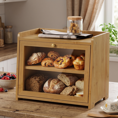 Coffret à pain en Bambou Naturel