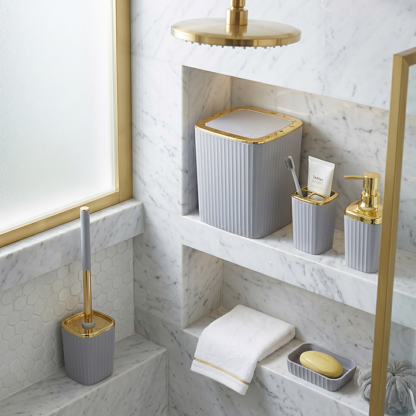 Ensemble De Salle De Bain 6 Pièces En Plastique