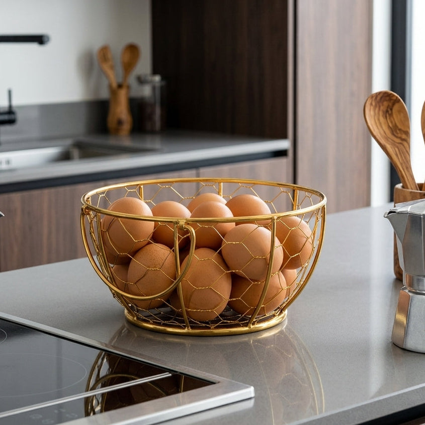 Panier à Œufs Poule en Céramique I Organisation moderne