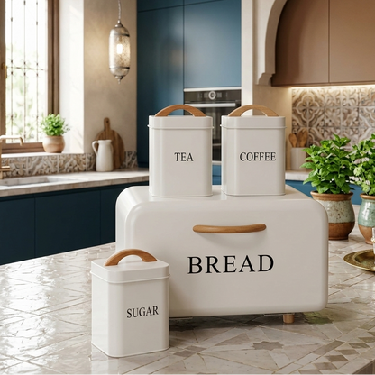 Ensemble de cuisine avec 3 bocaux | Conservation Optimale