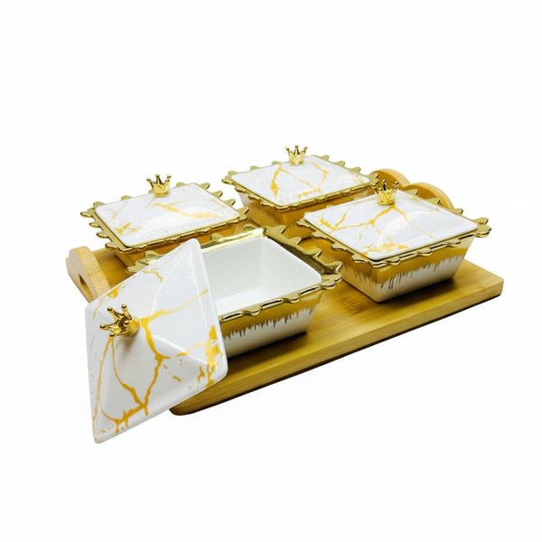 SET 6 POTS EN PORCELAINE