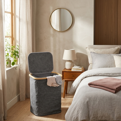 Panier à Linge En Tissu I Poignées De Transport Faciles