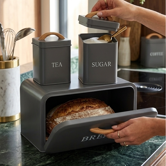 Ensemble de cuisine avec 3 bocaux | Conservation Optimale