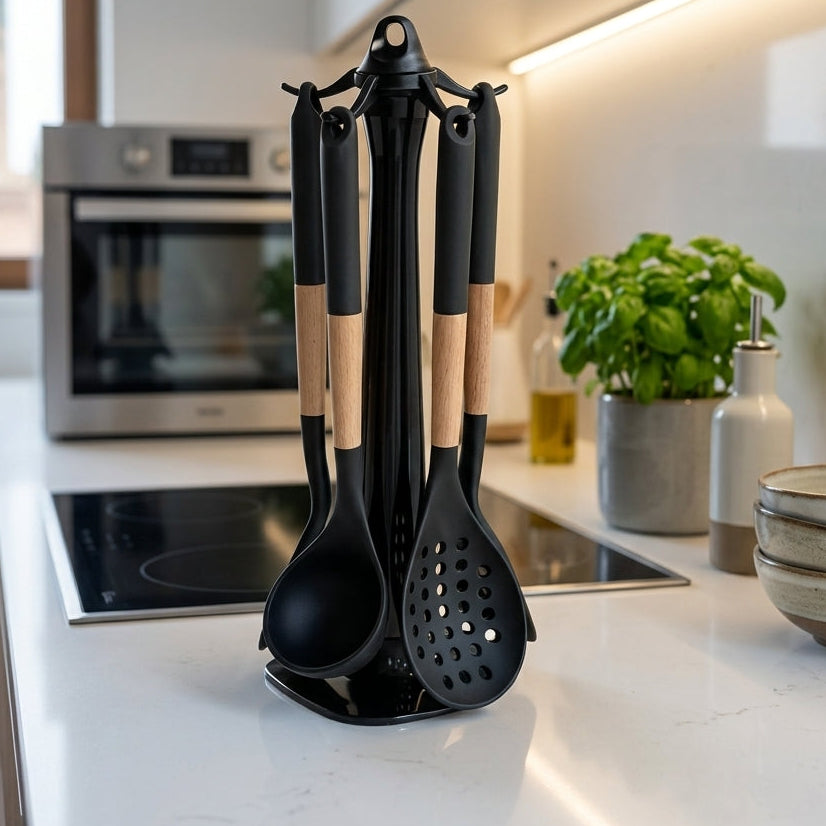 Set de 6 Ustensiles de Cuisine en Bambou