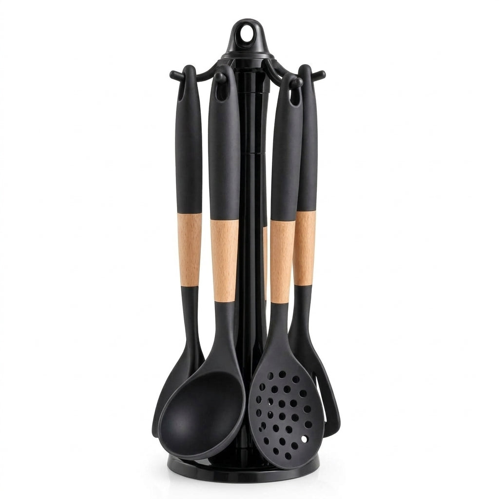 Set de 6 Ustensiles de Cuisine en Bambou