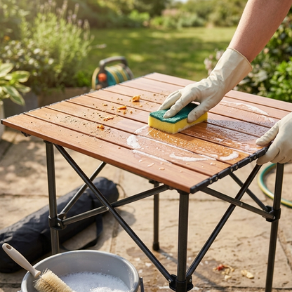 Table de Camping Pliante en Bois I Solide Et Facile à Transporter