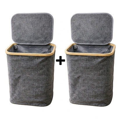 Pack de 2 Paniers à Linge En Tissu I Poignées De Transport Faciles