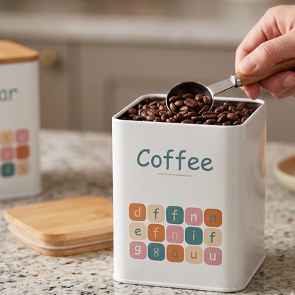 Set de Rangement Cuisine Premium 5 Pièces & Couvercles Bois