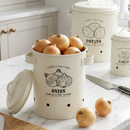 Lot de 3 Boîtes De Rangement I Légumes - Ail - Onion