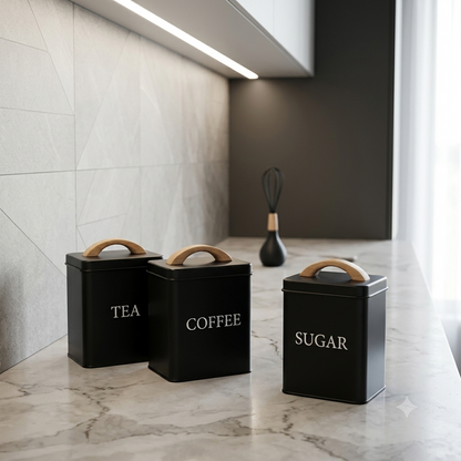 Ensemble de cuisine avec 3 bocaux | Conservation Optimale