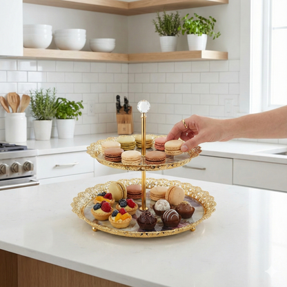 PORTE-GÂTEAU EFFET MARBRE