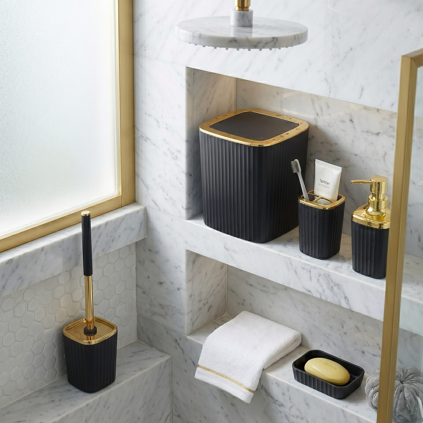 Ensemble De Salle De Bain 6 Pièces En Plastique