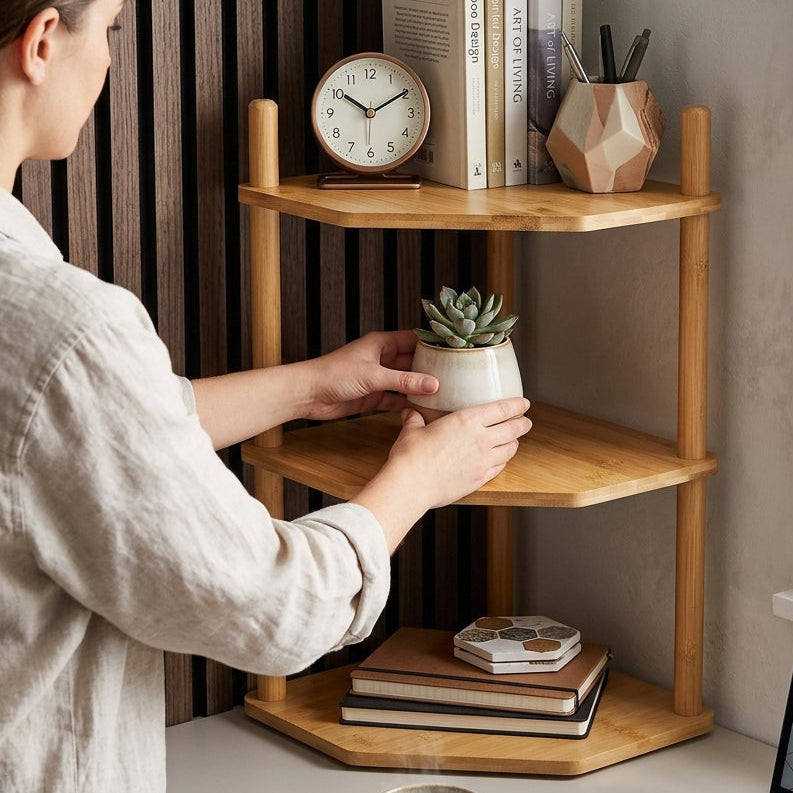 Étagère Polyvalente en Bambou I Multi-Usages