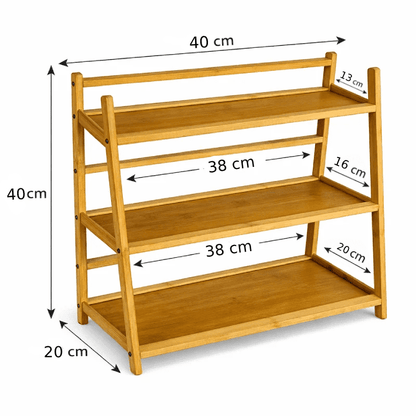 Étagère Multifonctions en Bambou Naturel I Design Épuré & Naturel