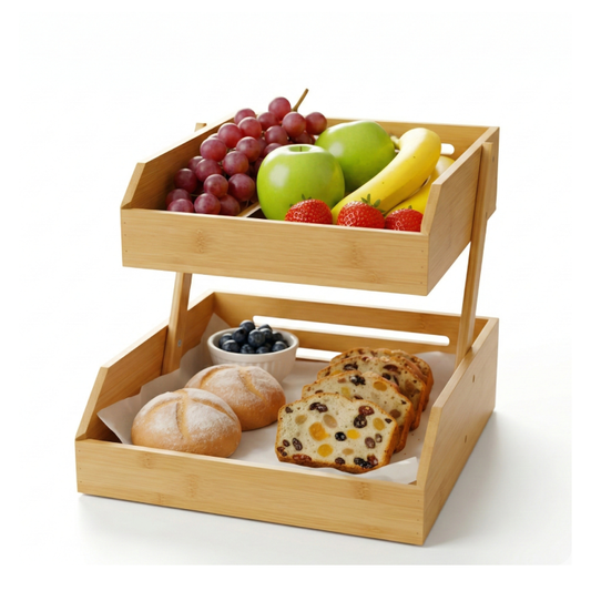 RANGEMENT 2 NIVEAUX EN BAMBOU