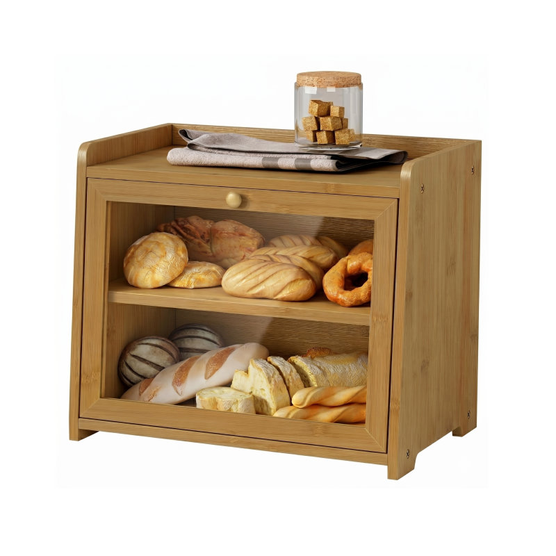Coffret à pain en Bambou Naturel & Conservation Longue Durée