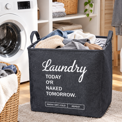 Pack de 3 Panier à Linge En Tissu I Facile à Transporter