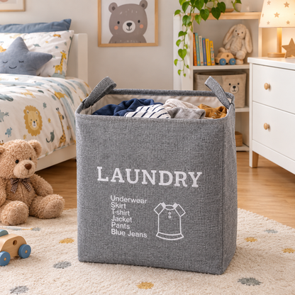 Pack de 3 Panier à Linge En Tissu I Facile à Transporter