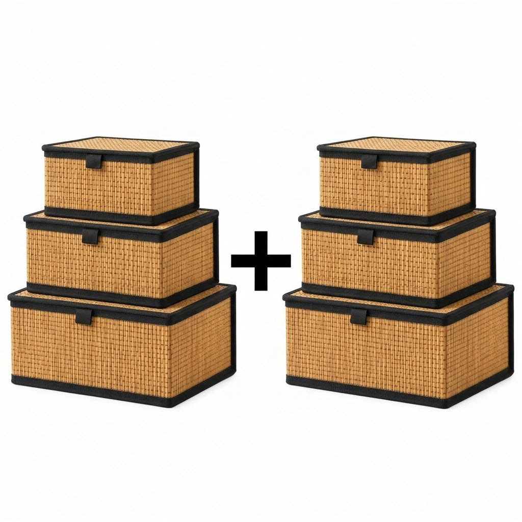 Pack de 6 Boîtes avec Couvercle I Rangements Multi-Usages
