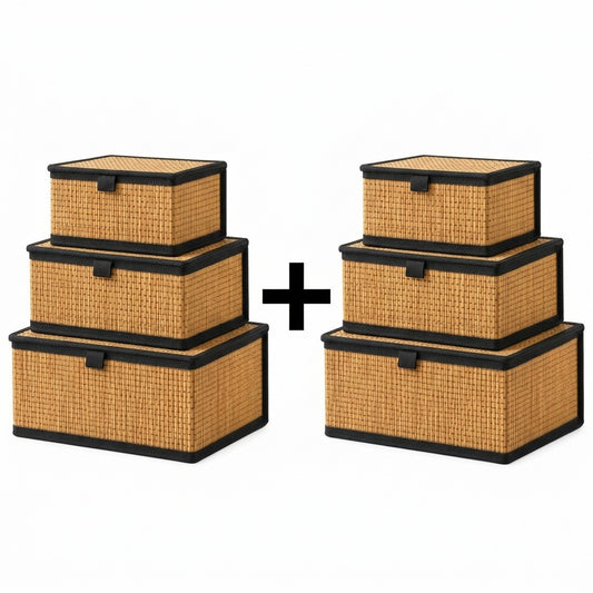 Pack de 6 Boîtes avec Couvercle I Rangements Multi-Usages