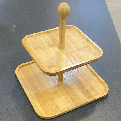 PRÉSENTOIR À GÂTEAU EN BAMBOU