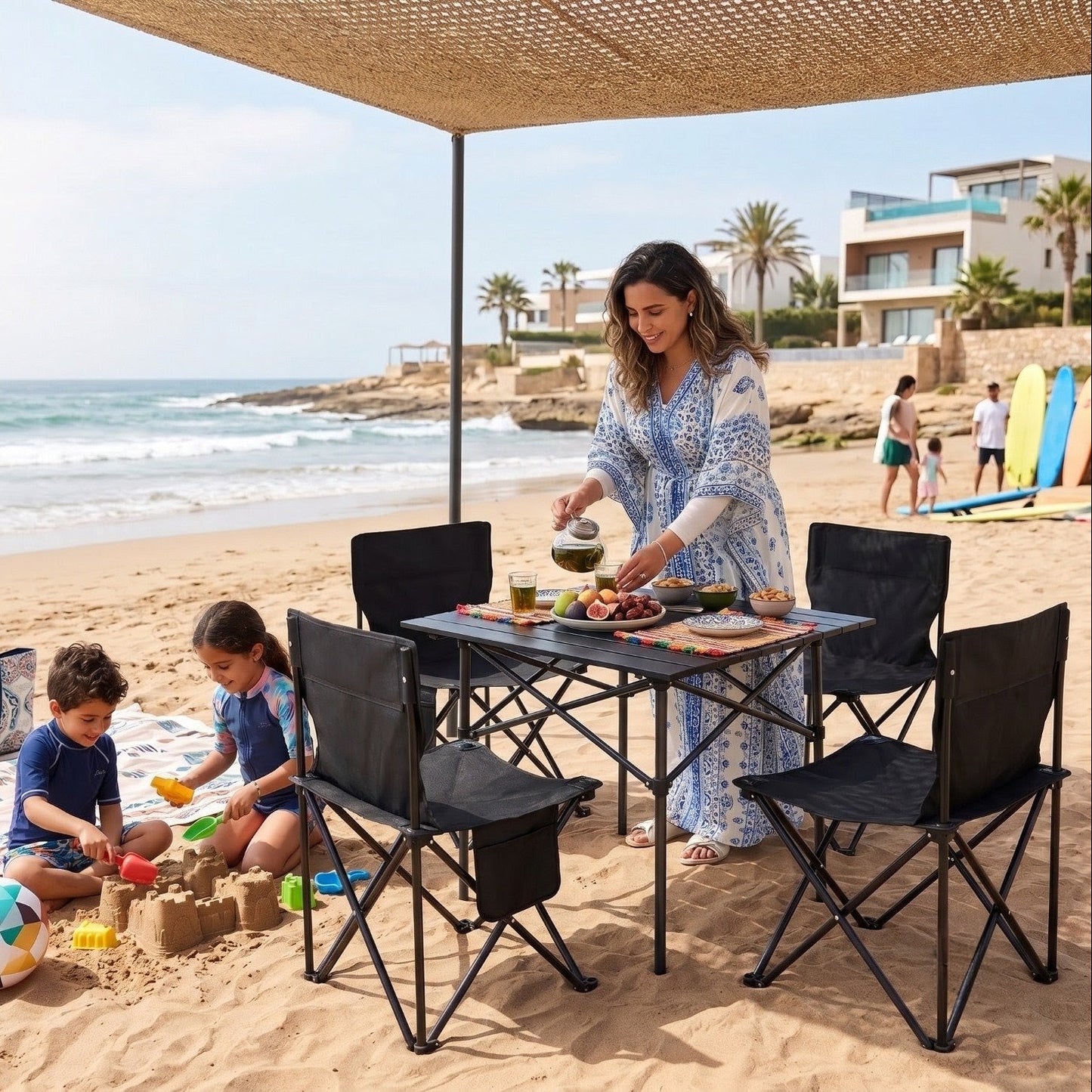 Pack Table + 4 Chaises Pliantes Tout-Terrain