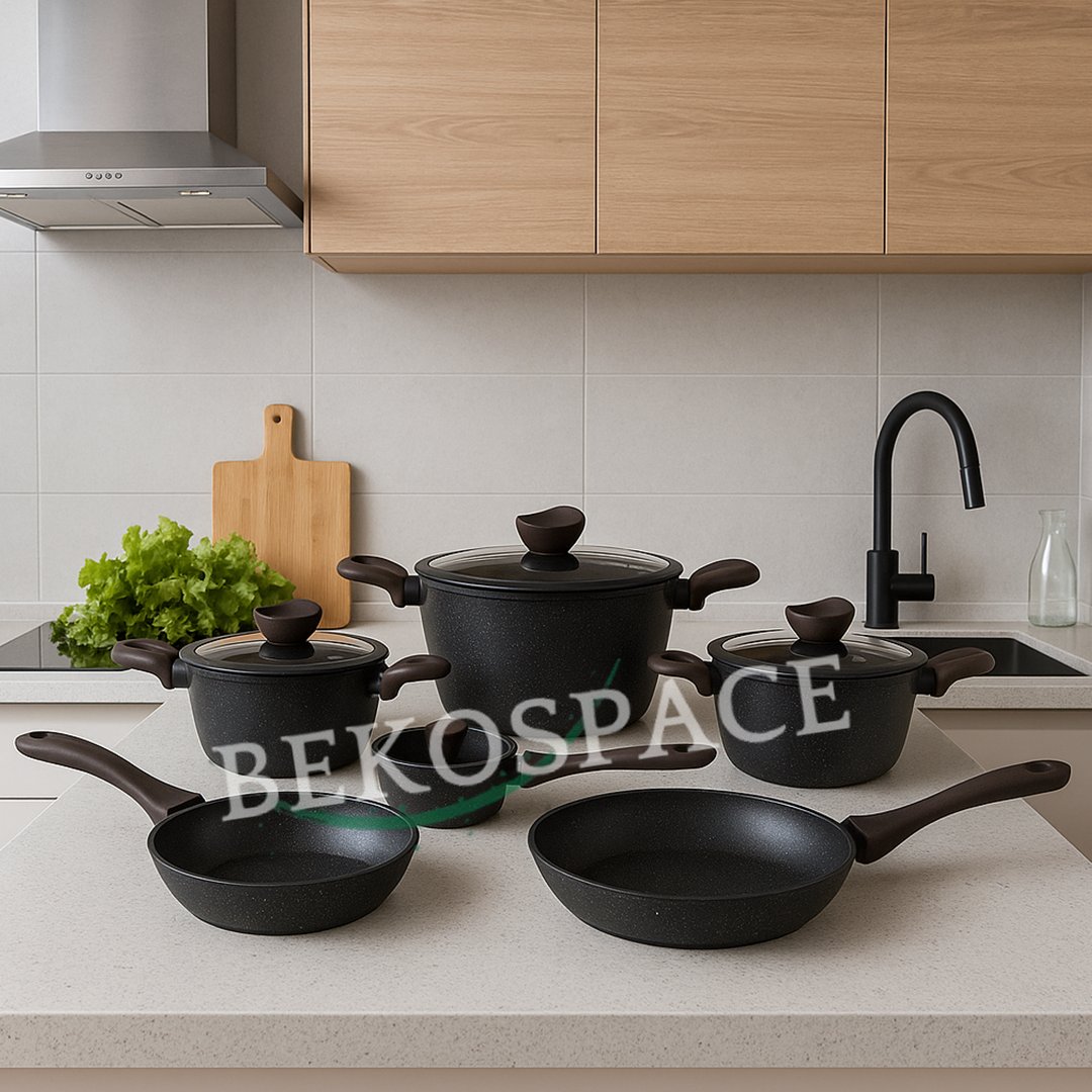 BATTERIE DE CUISINE MINIMALISTE EN GRANITE