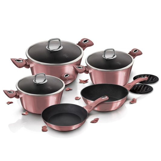 ENSEMBLE DE BATTERIE DE CUISINE 10 PIÈCES DE LA COLLECTION IROSE