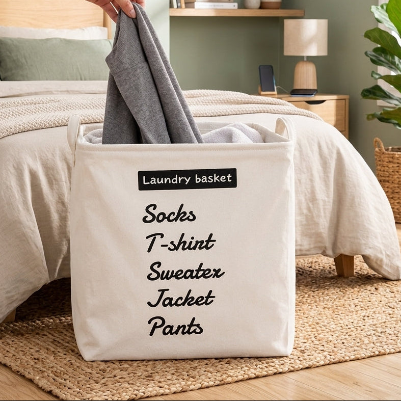 Pack de 3 Panier à Linge En Tissu I Facile à Transporter