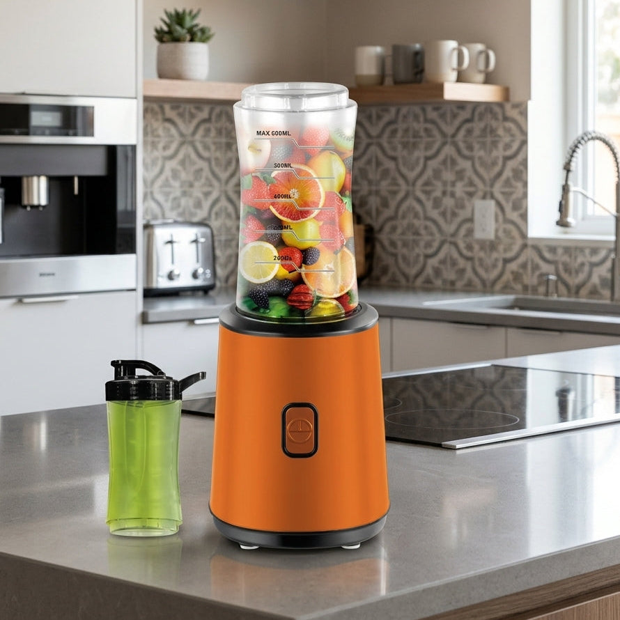 Mixeur Électrique 2 en 1 I 600ML avec Gobelet Portable