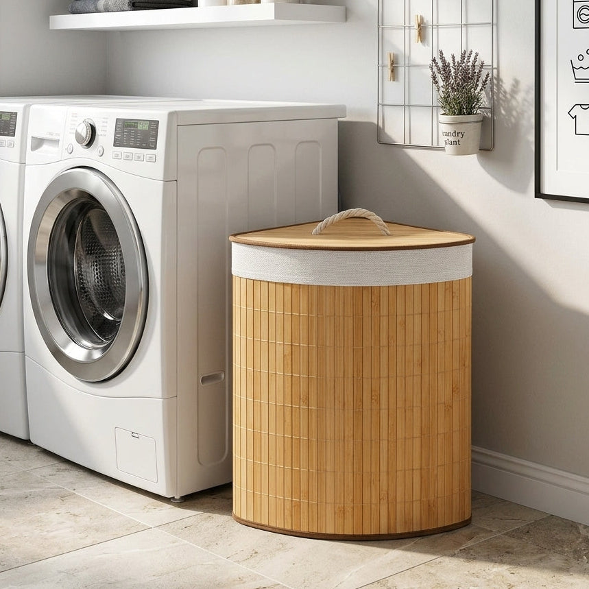 Pack de 2 Paniers à Linge En Osier I Poignées De Transport Faciles