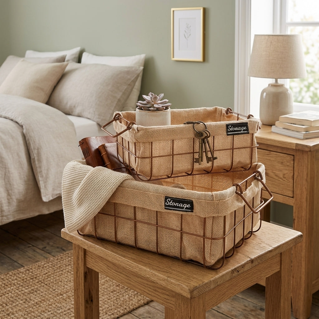 Pack de 4 Panier de Rangement | Pratique, Durable