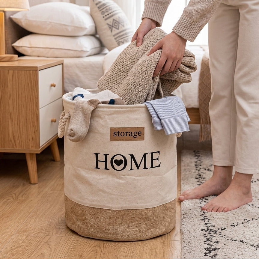 Pack de 3 Sac à Linge En Tissu I Facile à Transporter