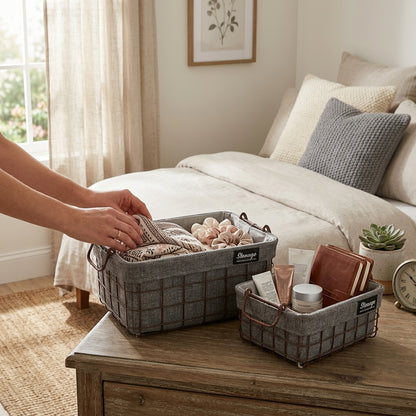 Pack de 4 Panier de Rangement | Pratique, Durable