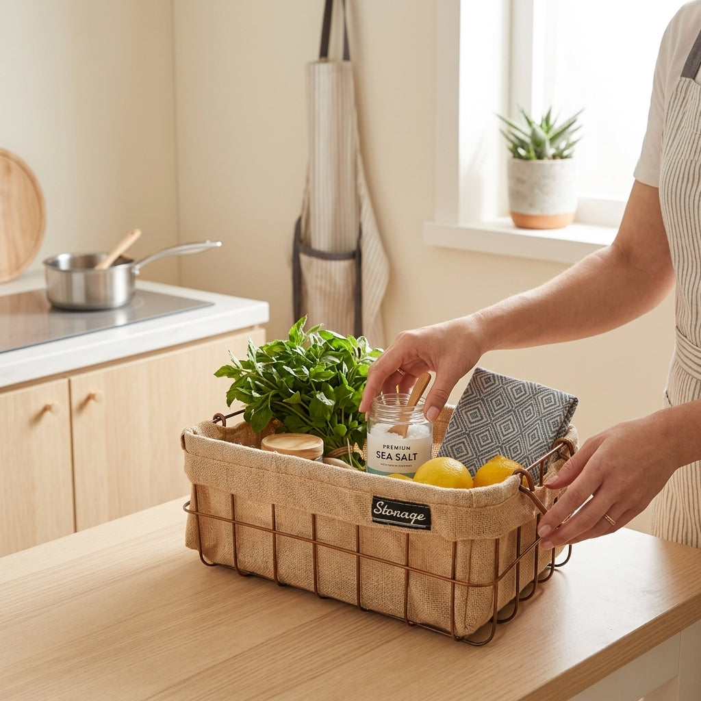 Pack de 4 Panier de Rangement | Pratique, Durable